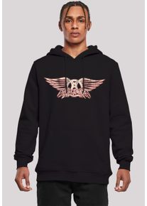 F4NT4STIC Herren Kapuzenpullover "Aerosmith Rock Band Logo", schwarz, casual, Gr. S, Obermaterial: 65% Baumwolle, 35% Polyester, Pullover, Premium