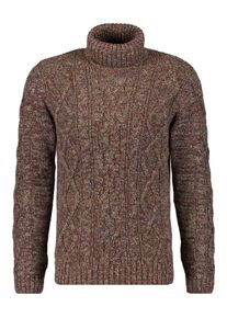 Ragman Herren Rollkragenpullover, rot, casual, Gr. XXXL, 100% Baumwolle, Pullover