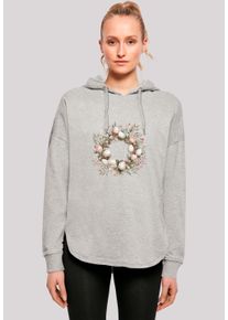F4NT4STIC Damen Kapuzenpullover "Osterkranz Eierkranz Blumenring", grau, casual, Gr. XL, Obermaterial: 100% Baumwolle, Pullover, Premium Qualität