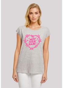 F4NT4STIC Damen T-Shirt "Unabhängige Frau Not Your Babe Frauentag", grau, casual, Gr. 5XL, Obermaterial: 100% Baumwolle, Shirts, Premium Qualität