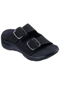 Skechers Damen Keilpantolette "GO WALK ARCH FIT 2.0 SANDAL-DESTINED", Gr. 40, schwarz, Textil, unifarben, casual, Schuhe, Sandale, Pool Slides,