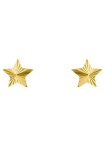 Amor Damen Paar Ohrstecker "Sternchen, 2015247", Gelbgold 585, gold, Gelbgold 585, Ohrringe