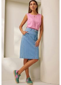 Heine Damen Blusentop, rosa, Gr. 40, unifarben, 100% Polyester, Blusen