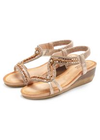 Lascana Damen Sandale "Sommerschuh", Gr. 40, rosa, Obermaterial: 100% Textilmaterial. Futter: 100% Lederimitat. Decksohle: 100% Textilmaterial.