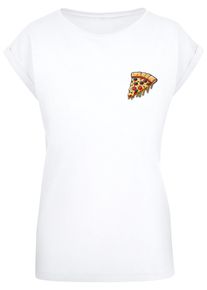 Merchcode Herren T-Shirt "Merchcode Damen Ladies Pizza Comic Extended Shoulder Tee", weiß, casual, Gr. 5XL, bedruckt, 100% Baumwolle, Shirts