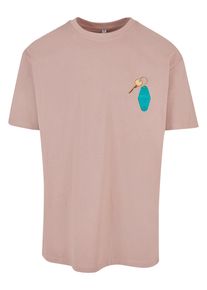 Herren T-Shirt "Upscale by Mister Tee Unisex California Motel Oversize Tee", rosa, casual, Gr. XXL, UPSCALE BY MISTER TEE, unifarben, 100% Baumwolle,