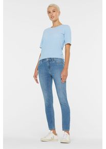 Damen Slim-fit-Jeans, blau, casual, Gr. 26, SENSES.THE LABEL, Abriebeffekte, Material: 78% Baumwolle, 21% Polyester, 1% Elasthan, Jeans, mit