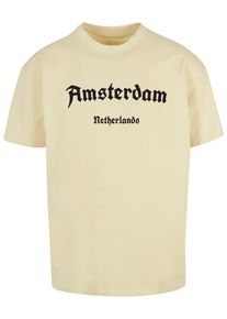 Merchcode Herren T-Shirt "Merchcode Herren Amsterdam Heavy Oversize Tee-BY102", gelb, casual, Gr. M, bedruckt, 100% Baumwolle, Shirts