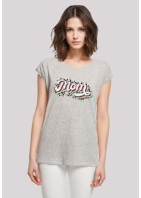 F4NT4STIC Damen T-Shirt "Muttertag Mama Schriftzug Regenbogen", grau, casual, Gr. XXXL, Obermaterial: 100% Baumwolle, Shirts, Premium Qualität
