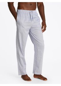 Herren Pyjamahose "WOVEN PJ PANT PRINT", Tommy Hilfiger Underwear, Gr. XL, blau, Jersey, Obermaterial: 100% Baumwolle, gestreift, Basic, Hosen, mit