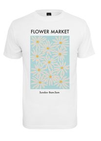 MisterTee Herren T-Shirt "MisterTee Damen Ladies Flower Market Tee", weiß, casual, Gr. XS, unifarben, 100% Baumwolle, Shirts