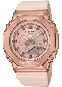 Casio G-SHOCK Damen Chronograph, beige, Armbanduhren, Quarzuhr, Armbanduhr,Digitaluhr, bis 20 bar wasserd Damenuhr,Herrenuhr