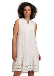 Cartoon Damen Druckkleid "Cartoon Casual-Kleid mit Stickerei", beige, feminin, Gr. 40, Obermaterial: 100% Leinen., Kleider, Material