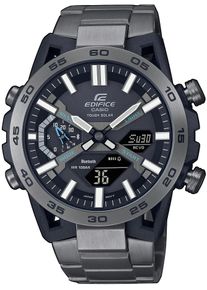 CASIO EDIFICE Smartwatch, grau, Smartwatches, Solaruhr, Armbanduhr, Herrenuhr, Bluetooth, Stoppfunktion,Phone Finder