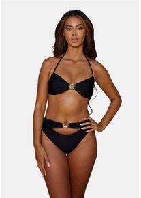 MODA MINX Damen Triangel-Bikini-Top "Amour Bandeau Top", schwarz, elegant, Gr. M, unifarben, 82% Polyamid, 18% Elasthan, Bikini-Oberteile, mit tollem