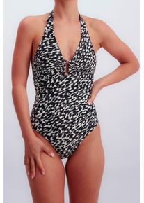 JOOP! JOOP Damen Badeanzug "Animal", bunt, feminin, Gr. 44, Obermaterial: 83% Polyamid, 17% Elasthan, Badeanzüge, Breite Bänder zum Schnüren, Animal-Print