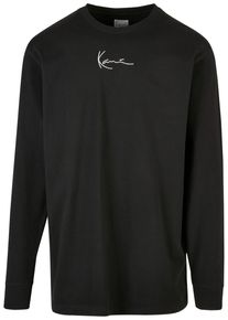 Karl Kani Herren Longsleeve "Karl Kani Herren KKMQ22002BLK SMALL SIGNATURE L/S BLK", schwarz, klassisch, Gr. M, bedruckt, 100% Baumwolle, Shirts