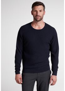Eterna Herren Strickpullover, blau, casual, Gr. XXXL, 100% cotton, Pullover