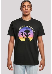 F4NT4STIC Herren T-Shirt "Alien Peace Sunset", schwarz, casual, Gr. XXL, Obermaterial: 100% Baumwolle, Shirts, Premium Qualität