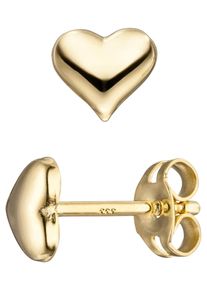 Jobo Damen Paar Ohrstecker, Gelbgold 333, gold, Gelbgold 333, Ohrringe, Herz 333 Gold