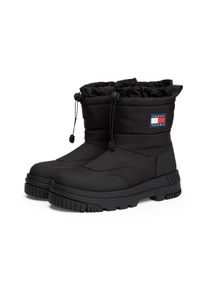 Tommy Jeans Herren Snowboots "TJM SNOW BOOT", Gr. 40, schwarz, Textil, Synthetik, unifarben, sportlich, Schuhe,