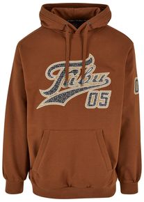 Fubu Herren Kapuzensweatshirt "Fubu Herren FM224-035-2 Varsity Heavy Hoodie", braun, Gr. S, 80% Baumwolle, 20% Polyester, Sweatshirts