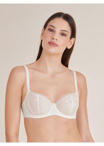 Conturelle Damen Balconnet-BH "Mille Fleurs", Gr. 90, beige, Obermaterial: 71% Polyamid, 19% Elasthan, 10% Polyester, gestreift, feminin, BHs,