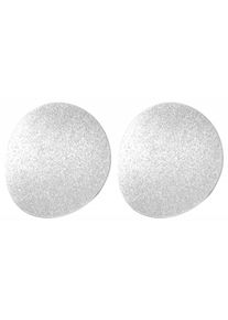 Adelia´s ADELIA ́S Damen Paar Ohrhänger "Neuheit 2025 - Damen Ohrstecker aus mattem Edelstahl Ø 25 mm", Damen, Edelstahl, silber, Edelstahl, Ohrringe