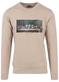 MisterTee Herren Rundhalspullover "MisterTee Herren Can ́t Hang With Us Crewneck", beige, casual, Gr. S, unifarben, 100% Baumwolle, Pullover