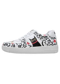 DOGO Damen Sneaker "Dice Sneakers Cat And Mouse Damen Sneaker / Female", Gr. 38, weiß, Lederimitat, Schuhe, Vegan