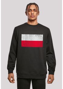 F4NT4STIC Herren Kapuzenpullover "Poland Polen Flagge distressed", schwarz, casual, Gr. XL, Obermaterial: 50% Baumwolle, 50% Polyester, Pullover,