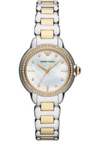 Emporio Armani Damen Quarzuhr, gold, Armbanduhren, Armbanduhr, Damenuhr, analog, Edelstahlarmband