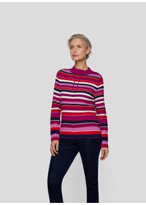 Rabe Damen Strickpullover "Pullover", pink, feminin, Gr. 50, gestreift, 46%Modal 40%Polyacryl 14%Polyamid, Pullover