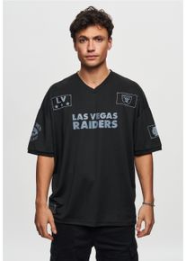 Recovered Herren T-Shirt "NFL Raiders LV 20 Oversized", schwarz, casual, Gr. XL, bedruckt, 100% Polyester, Shirts, im zeitlosen Design