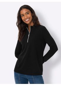 Heine Damen Langarmshirt "Shirt", schwarz, Gr. 34, unifarben, 72% Viskose, 24% Polyester, 4% Elasthan, Shirts