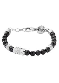 Diesel Armband "Schmuck Edelstahl Armschmuck Beadarmband", Edelstahl, schwarz, Edelstahl, Armbänder, mit Achat