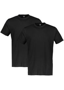 Lerros Herren T-Shirt, schwarz, Gr. XXXL, unifarben, Single Jersey, Obermaterial: 100% Baumwolle, Shirts, in klassischer Optik