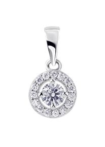 ONE ELEMENT Damen Ketten-Anhänger "0,15 ct Diamant Brillant Invisible Anhänger aus 585 Weißgold", 0.15 ct, Weißgold 585-Gold, silber, Weißgold 585,