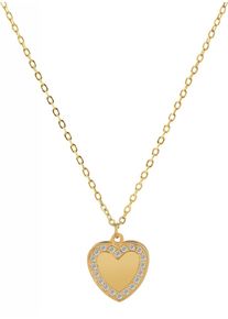 Adelia´s ADELIA ́S Damen Kette mit Anhänger "Neuheit 2025 - Damen Edelstahl Halskette mit Anhänger Herz", unbekannt, Edelstahlgold, herz, Edelstahl, Halsketten