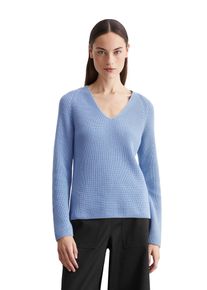 Marc O'Polo MARC O'POLO Damen Strickpullover "aus softem Baumwoll-Garn", blau, casual, Gr. S, unifarben, Obermaterial: 100% Baumwolle, Pullover