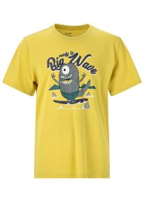 ZIGZAG Kinder T-Shirt "Webster", gelb, casual, Gr. 116, bedruckt, 100% Baumwolle, Shirts, mit atmungsaktiver Funktion