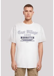 F4NT4STIC Herren T-Shirt "East Village Manhatten OVERSIZE TEE", weiß, casual, Gr. XXXL, Obermaterial: 100% Baumwolle, Shirts, Print