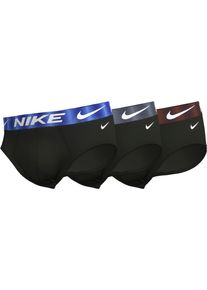 NIKE UNDERWEAR Herren Hipster "HIP BRIEF 3PK", Gr. Sblk, gm ryl, ash slt, bur crsh pix wb, Jersey, Obermaterial: 92% Polyamid, 8% Elasthan,