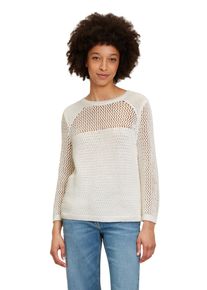 Betty Barclay Damen Kurzarmshirt "Betty Barclay Grobstrick-Pullover mit Strickdetails", weiß, casual, Gr. 48, Strick, Obermaterial: 100% Baumwolle.,