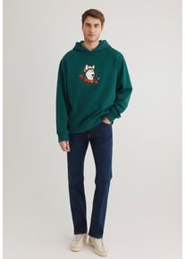 Mavi Herren Kapuzenpullover "XMAS DOG HOODIE"botanical garden, casual, Gr. XL, bedruckt, Stoff, 65% Baumwolle, 35% Polyester, Pullover,