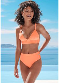 Venice Beach Damen Bikini-Hose "Lucky", rot, Gr. 34, Strukturmuster, Recycling-Polyamid, Badehosen, aus gerippter Strukturware