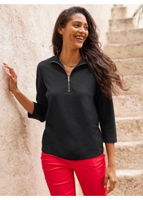 Heine Damen 3/4-Arm-Shirt "Shirt", schwarz, Gr. 42, unifarben, 70% Viskose, 25% Polyamid, 5% Elasthan, Shirts