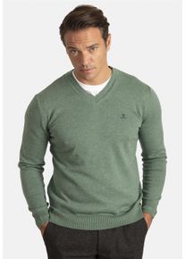 Herren Strickpullover "Los Angeles", grün, casual, Gr. M, SIR RAYMOND TAILOR, unifarben, 100% Baumwolle, Pullover, mit klassischem V-Ausschnitt