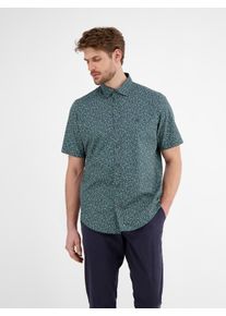Lerros Herren Kurzarmhemd "Lerros Halbarmhemd, sommerlich gemustert", blau, Gr. XXXL, 97% Baumwolle, 3% Elasthan, Hemden