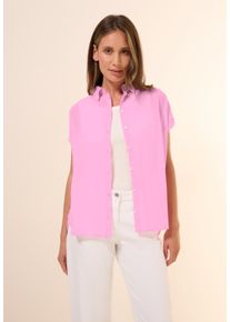 Cecil Damen Kurzarmblusecherry blossom pink, casual, Gr. L, unifarben, Web, 100% Baumwolle, Blusen, aus reiner Baumwolle